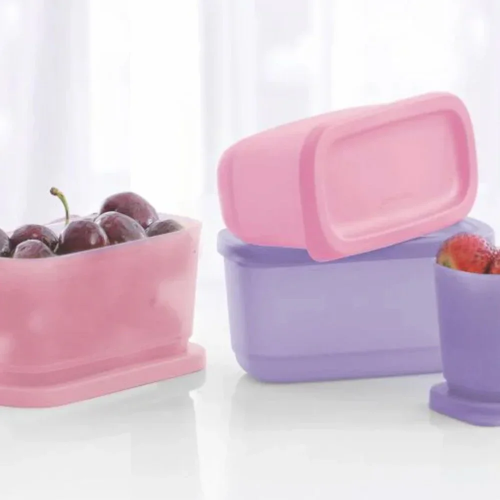 Tupperware Basic Bright/Cubix Mini Rectangulars - Picture 5 of 5